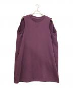 MM6 Maison Margielaエムエムシックスメゾンマルジェラ）の古着「ノースリーブスウェットワンピース」｜パープル