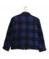 H.R.MARKET (ハリウッドランチマーケッド) レザーカラーチェックジャケット ブラック×ブルー サイズ:1：6000円