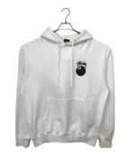 stussyステューシー）の古着「8ボールプルオーバーパーカー」｜ホワイト