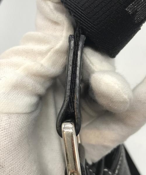 Dior（ディオール）DIOR (ディオール) ALEX FOXTON (アレックス・フォクストン) Grained Calfskin Logo Saddle Messenger Bag / サドルバッグ ブラックの古着・服飾アイテム