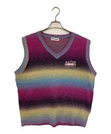 TTT MSW（ティー モダンストリートウェア）の古着「Kasuri Knit Vest / ニットベスト」｜マルチカラー