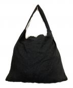 ARTS&SCIENCEアーツアンドサイエンス）の古着「ロゴ刺繍ポーチ付リネンショルダーバッグ」｜ブラック