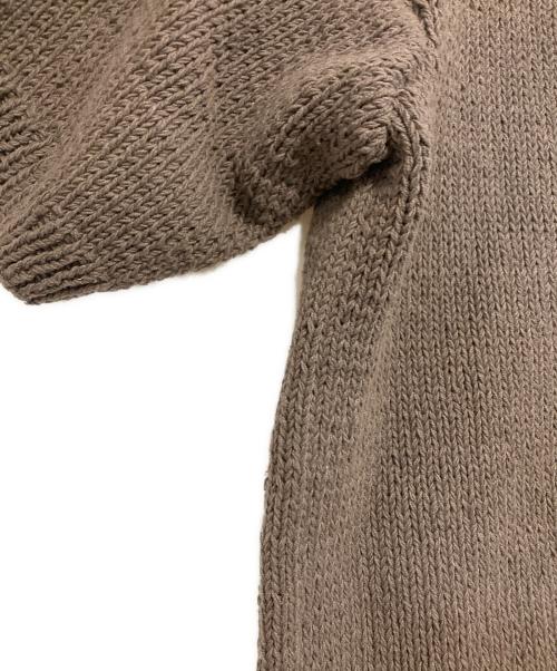 Mcmachan Woolen（マクマーンウーレン）Mcmachan Woolen (マクマーンウーレン) フラワー半袖コットンニット ブラウン サイズ:記載なしの古着・服飾アイテム