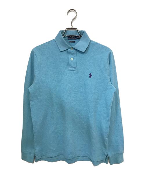 POLO RALPH LAUREN（ポロ・ラルフローレン）POLO RALPH LAUREN (ポロ・ラルフローレン) 長袖ポロシャツ ブルー サイズ:Mの古着・服飾アイテム