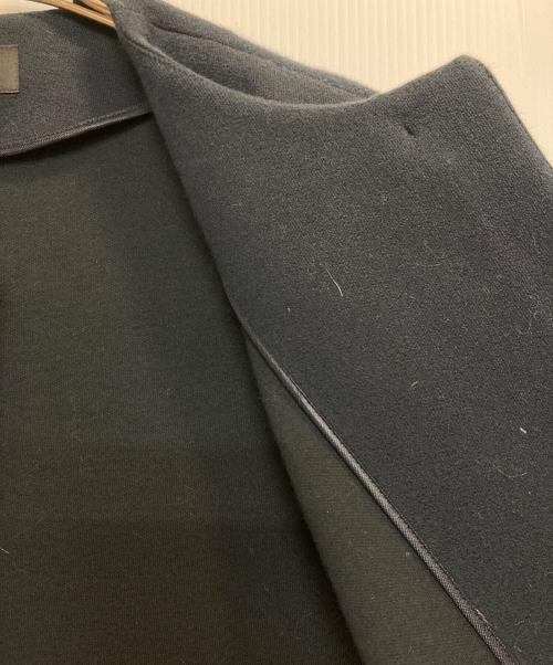 UNTITLED（アンタイトル）UNTITLED (アンタイトル) ダブルジョーゼット ノーカラー ジャケット ネイビー サイズ:2の古着・服飾アイテム