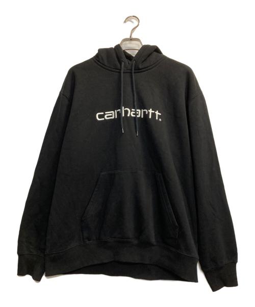 CarHartt（カーハート）CarHartt (カーハート) 裏起毛ロゴパーカー ブラック サイズ:ＸＬの古着・服飾アイテム