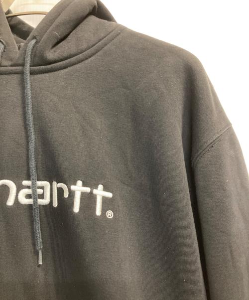 CarHartt（カーハート）CarHartt (カーハート) 裏起毛ロゴパーカー ブラック サイズ:ＸＬの古着・服飾アイテム