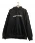 CarHartt（カーハート）の古着「裏起毛ロゴパーカー」｜ブラック