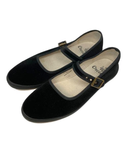 ORCIVAL（オーシバル）ORCIVAL (オーシバル) ベロアフラットパンプス ブラック サイズ:24.5の古着・服飾アイテム
