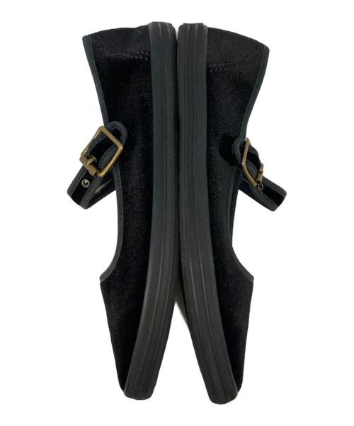 ORCIVAL（オーシバル）ORCIVAL (オーシバル) ベロアフラットパンプス ブラック サイズ:24.5の古着・服飾アイテム