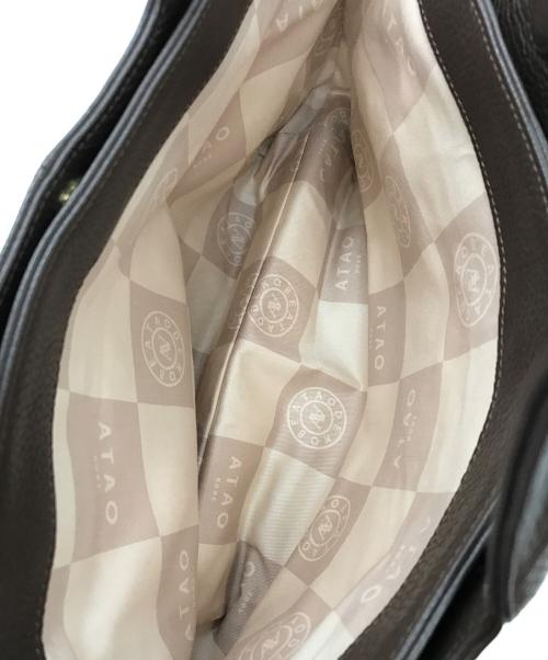 ATAO（アタオ）ATAO (アタオ) レザーハンドバッグ ブラウンの古着・服飾アイテム