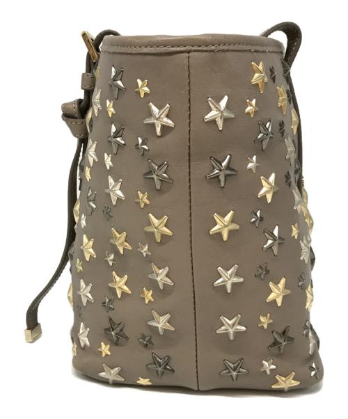 JIMMY CHOO（ジミーチュウ）JIMMY CHOO (ジミーチュウ) スタースタッズハンドバッグ グレーの古着・服飾アイテム