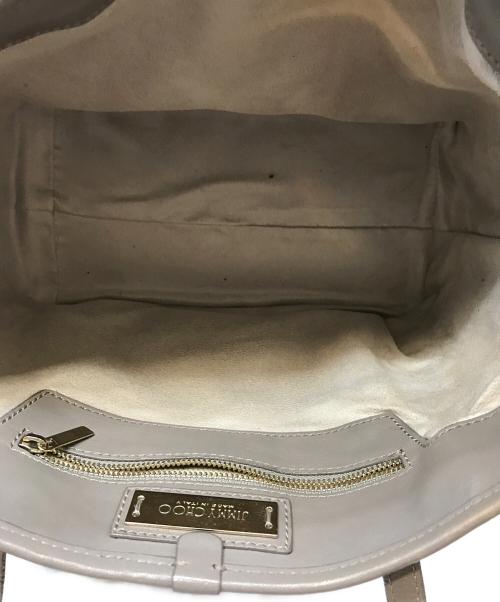 JIMMY CHOO（ジミーチュウ）JIMMY CHOO (ジミーチュウ) スタースタッズハンドバッグ グレーの古着・服飾アイテム