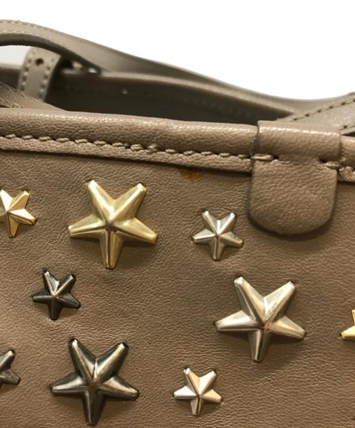 JIMMY CHOO（ジミーチュウ）JIMMY CHOO (ジミーチュウ) スタースタッズハンドバッグ グレーの古着・服飾アイテム
