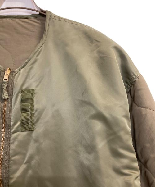 kha:ki（カーキ）kha:ki (カーキ) REVERSIBLE MIL JACKET/ミリタリーリップストップナイロン×ツイルリバーシブルジャケット カーキ サイズ:1の古着・服飾アイテム