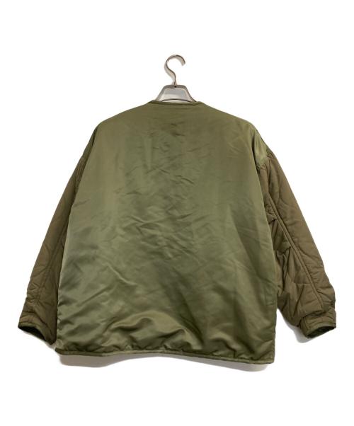 kha:ki（カーキ）kha:ki (カーキ) REVERSIBLE MIL JACKET/ミリタリーリップストップナイロン×ツイルリバーシブルジャケット カーキ サイズ:1の古着・服飾アイテム