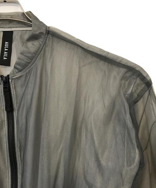 AULA AILA（アウラアイラ）AULA AILA (アウラアイラ) SHEER BLOUSON グレーの古着・服飾アイテム