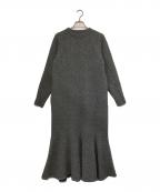 Spick and Spanスピック＆スパン）の古着「フレアーヘムワンピース」｜グレー