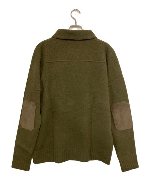 stussy（ステューシー）stussy (ステューシー) ニットジャケット カーキ サイズ:Ｍの古着・服飾アイテム