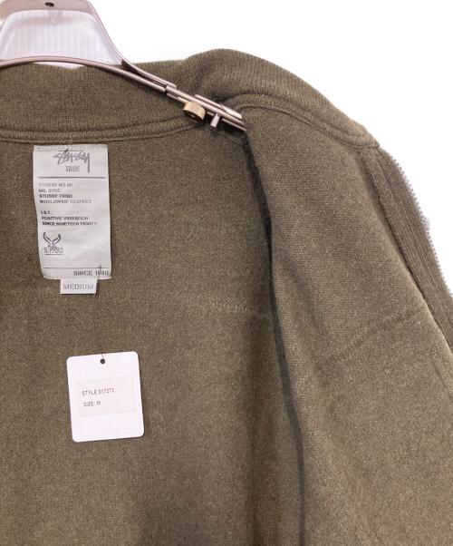 stussy（ステューシー）stussy (ステューシー) ニットジャケット カーキ サイズ:Ｍの古着・服飾アイテム