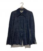 Mame Kurogouchiマメクロゴウチ）の古着「Wool Reversible-Jersey Shirt」｜ブルー