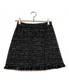 Bluelea（ブルレア）の古着「ツイードスカート」｜ブラック