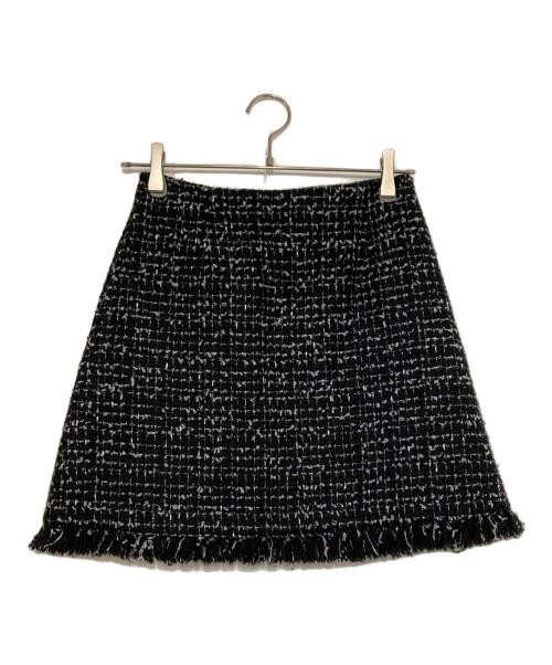 Bluelea（ブルレア）Bluelea (ブルレア) ツイードスカート ブラック サイズ:36の古着・服飾アイテム