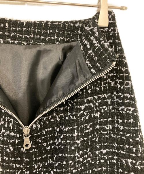 Bluelea（ブルレア）Bluelea (ブルレア) ツイードスカート ブラック サイズ:36の古着・服飾アイテム