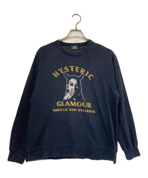 Hysteric Glamour（ヒステリックグラマー）Hysteric Glamour (ヒステリックグラマー) ガール刺繍スウェット ネイビー サイズ:Ｌの古着・服飾アイテム