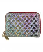 Christian Louboutinクリスチャン・ルブタン）の古着「パネトーネスパイクスタッズコインケース」｜マルチカラー