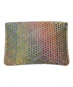 Christian Louboutinクリスチャン・ルブタン）の古着「グラデーションスパイクスタッズクラッチショルダーバッグ」｜マルチカラー