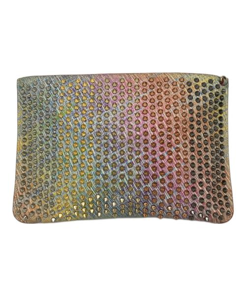 Christian Louboutin（クリスチャン・ルブタン）Christian Louboutin (クリスチャン・ルブタン) グラデーションスパイクスタッズクラッチショルダーバッグ マルチカラーの古着・服飾アイテム