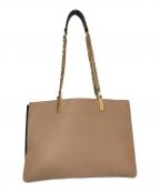 Chloeクロエ）の古着「バイカラーチェーントートレザーバッグ」｜ブラック×ピンクベージュ