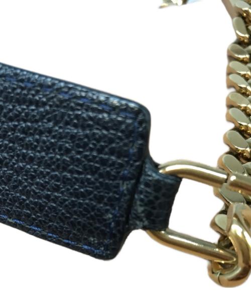 Chloe（クロエ）Chloe (クロエ) バイカラーチェーントートレザーバッグ ブラック×ピンクベージュの古着・服飾アイテム