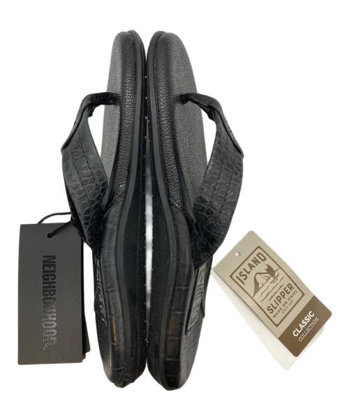 ISLAND SLIPPER（アイランドスリッパ）ISLAND SLIPPER (アイランドスリッパ) NEIGHBORHOOD (ネイバーフッド) LEATHER SANDAL / レザーサンダル ブラック サイズ:7の古着・服飾アイテム