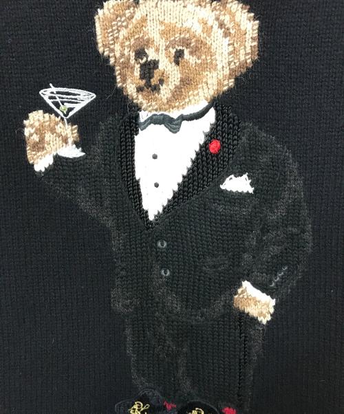 POLO RALPH LAUREN（ポロ・ラルフローレン）POLO RALPH LAUREN (ポロ・ラルフローレン) タキシードポロベアニット ブラック サイズ:Mの古着・服飾アイテム