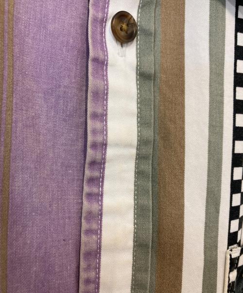 CarHartt（カーハート）CarHartt (カーハート) L/S COBA STRIPE SHIRT - Coba Stripe ブラウン×パープル サイズ:XLの古着・服飾アイテム