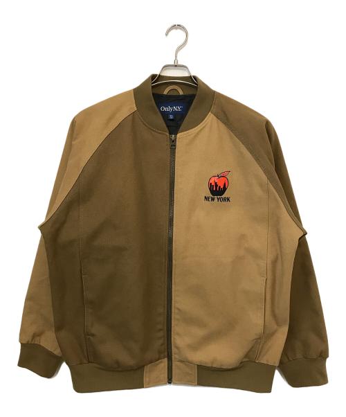 ONLY NY（オンリーニューヨーク）ONLY NY (オンリーニューヨーク) NY Spirit Colorblock Work Jacket ベージュ×ブラウン サイズ:XLの古着・服飾アイテム