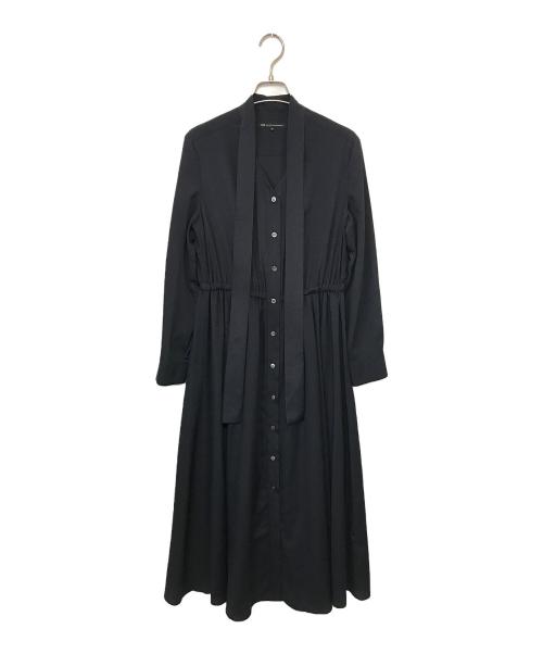 23区（ニジュウサンク）23区 (ニジュウサンク) ボウタイワンピース ネイビー サイズ:38の古着・服飾アイテム