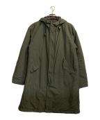 green label relaxingグリーンレーベルリラクシング）の古着「SOLOTECナイロンシェル中綿モッズコート」｜グリーン