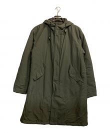 green label relaxing（グリーンレーベルリラクシング）の古着「SOLOTECナイロンシェル中綿モッズコート」｜グリーン