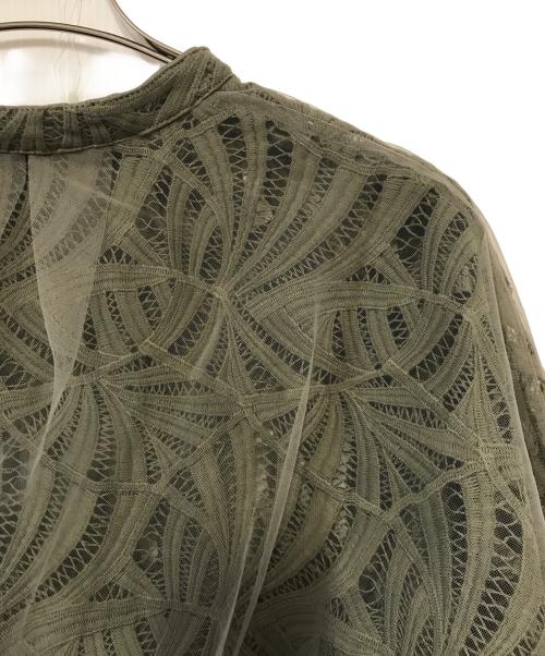 AULA AILA（アウラアイラ）AULA AILA (アウラアイラ) チュールレイヤードブルゾン カーキの古着・服飾アイテム