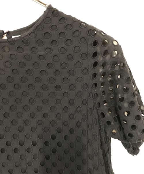 ne quittez pas（ヌキテパ）ne quittez pas (ヌキテパ) ドットレースワンピース ブラック サイズ:記載なしの古着・服飾アイテム