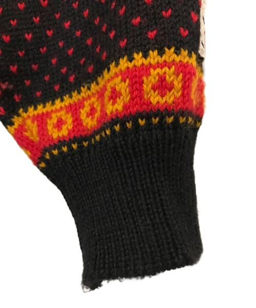 DALE OF NORWAY（ダーレ オブ ノルウェイ）DALE OF NORWAY (ダーレ オブ ノルウェイ) バーズアイノルウェーニット ブラック×レッド サイズ:ＸＸＬの古着・服飾アイテム