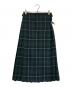 GLEN FYNE（グレンファイン）の古着「別注プリーツラップスカート」｜グリーン×ネイビー