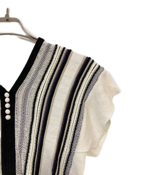 furfur（ファーファー）furfur (ファーファー) マテリアルミックスニット ホワイト サイズ:1の古着・服飾アイテム