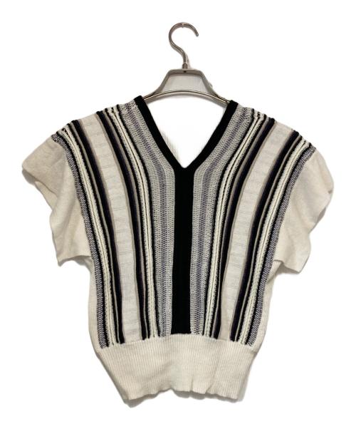 furfur（ファーファー）furfur (ファーファー) マテリアルミックスニット ホワイト サイズ:1の古着・服飾アイテム