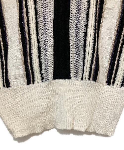 furfur（ファーファー）furfur (ファーファー) マテリアルミックスニット ホワイト サイズ:1の古着・服飾アイテム