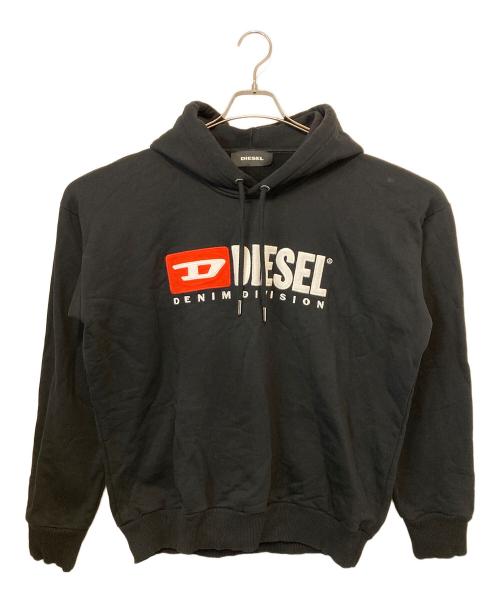 DIESEL（ディーゼル）DIESEL (ディーゼル) ロゴパーカー ブラック サイズ:Sの古着・服飾アイテム