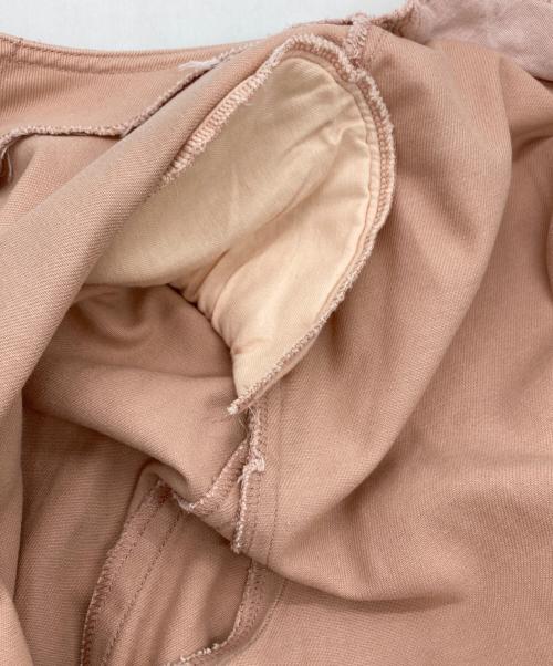 PINK HOUSE（ピンクハウス）PINK HOUSE (ピンクハウス) パワーショルダーノーカラースナップジャケット ピンク サイズ:Lの古着・服飾アイテム